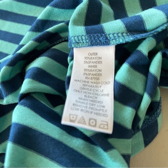 LOGO Sharkbite Hem Striped Tank Top size small blue and turquoise - Picture 9 of 9